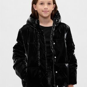 GAP Shiny Black Kids Puffer Jacket